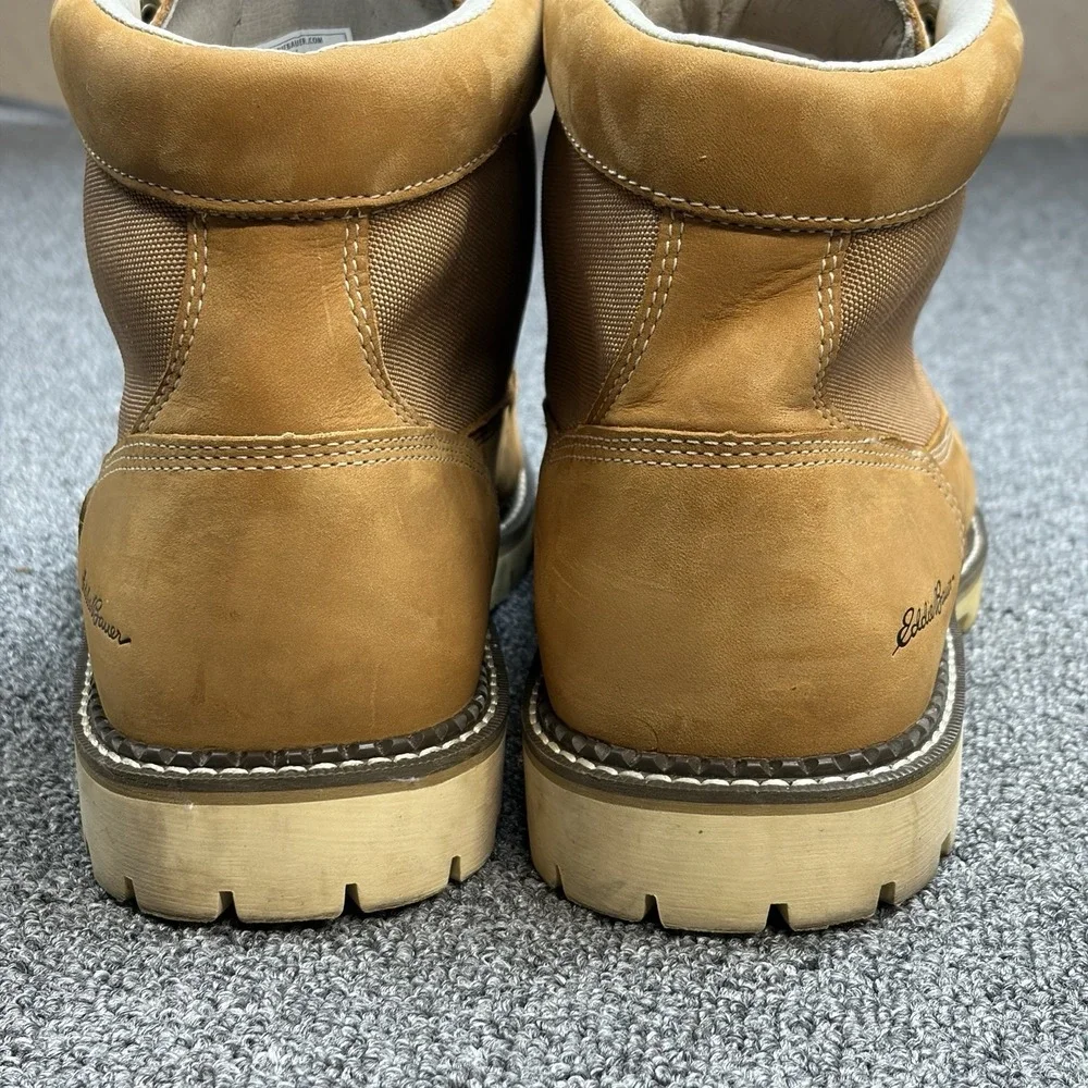 Eddie Bauer Severson Brown Leather Lace Up Moc Boots Men US 13 Gorpcore 0046-273